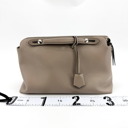 Fendi By The Way Satchel Calfskin, Beige, Leather, Handbag