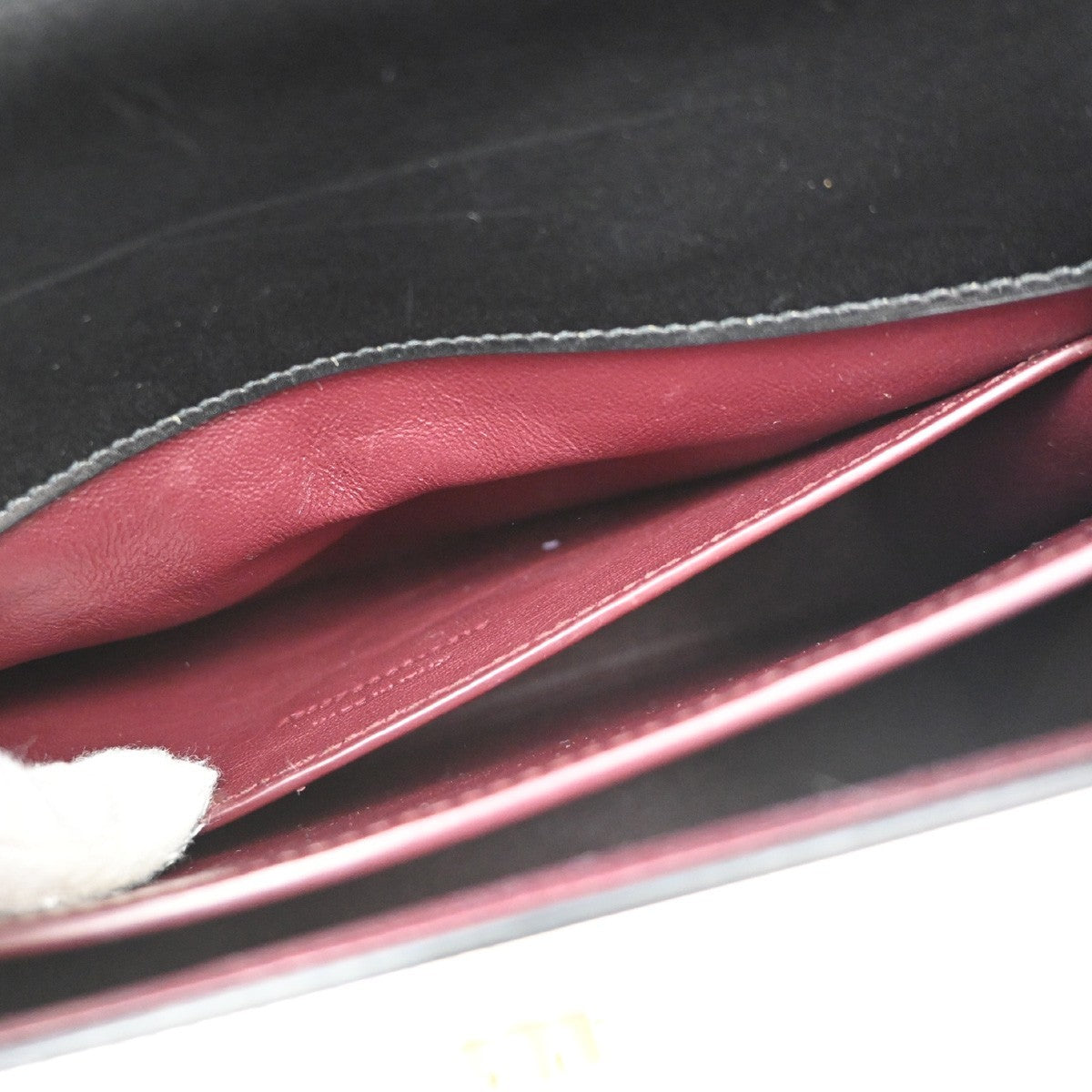 Saint Laurent Cassandra Leather, Black, Leather, Shoulder Bag