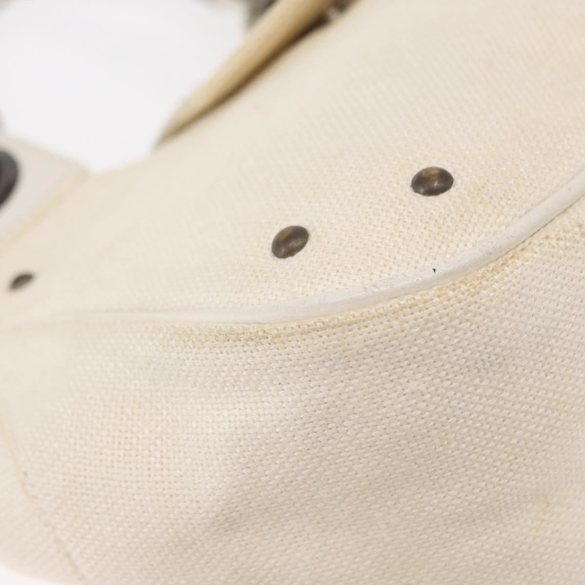 Chloe Vintage Leather, White, Canvas, Handbag