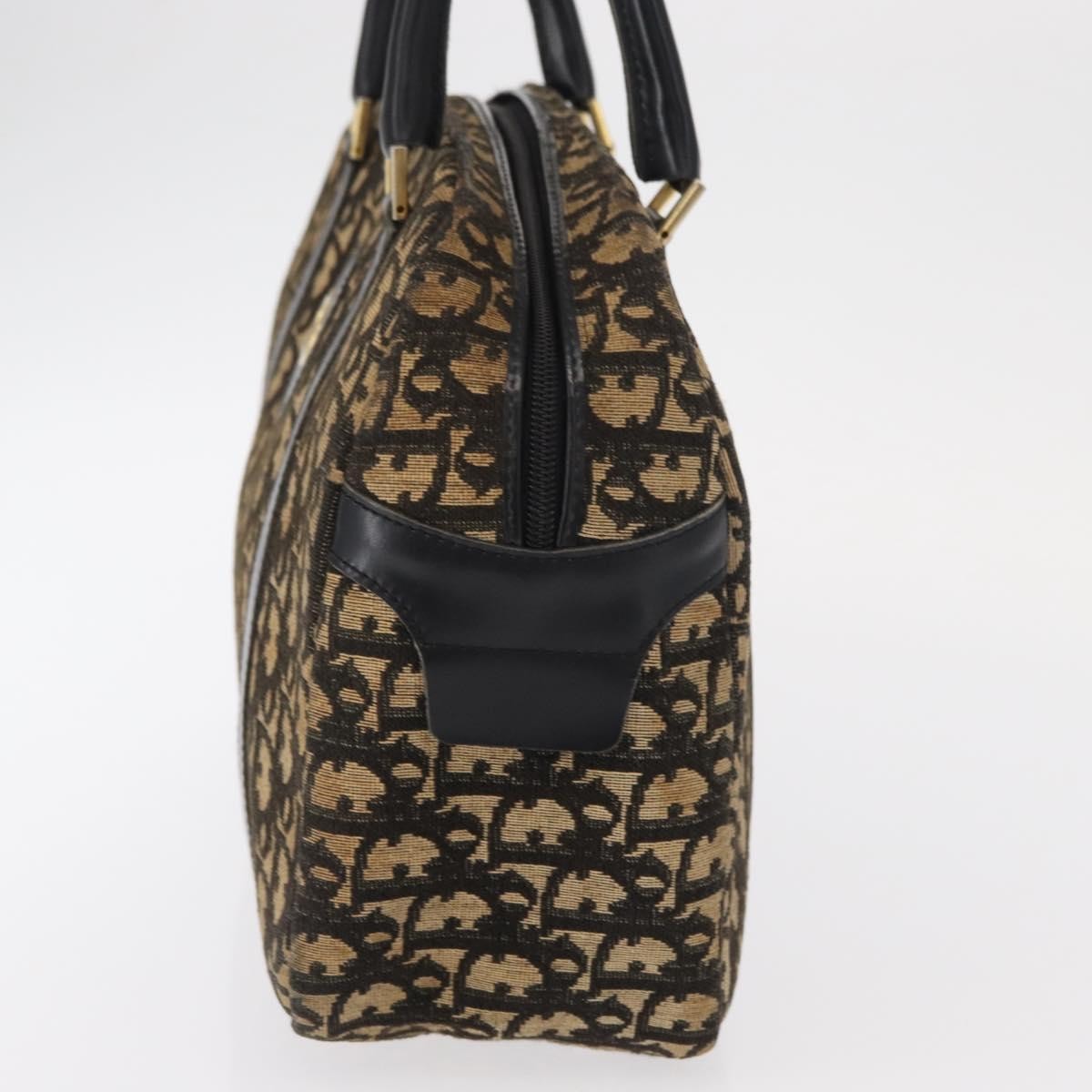 Christian Dior Vintage Trotter Romantique Boston Diorissimo Coated Canvas, Navy, Canvas, Shoulder Bag