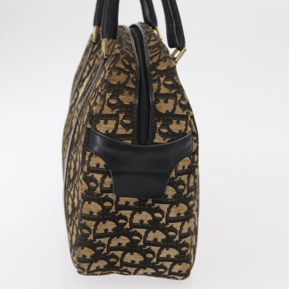 Christian Dior Vintage Trotter Romantique Boston Diorissimo Coated Canvas, Navy, Canvas, Shoulder Bag