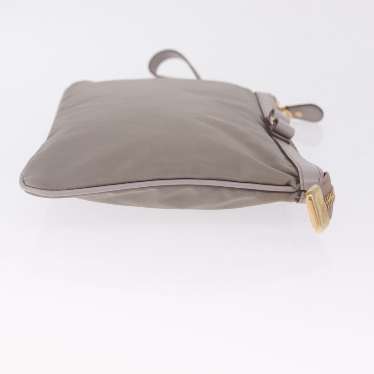 Salvatore Ferragamo Vala Clutch Nylon, Gray, Nylon, Clutch