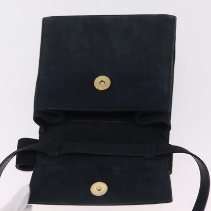 Salvatore Ferragamo Vala Suede, Navy, Suede, Shoulder Bag