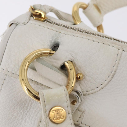 Celine Handbag Leather, White, Leather, Handbag