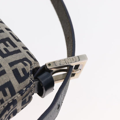 Fendi Baguette Zucchino Canvas, Navy, Canvas, Handbag