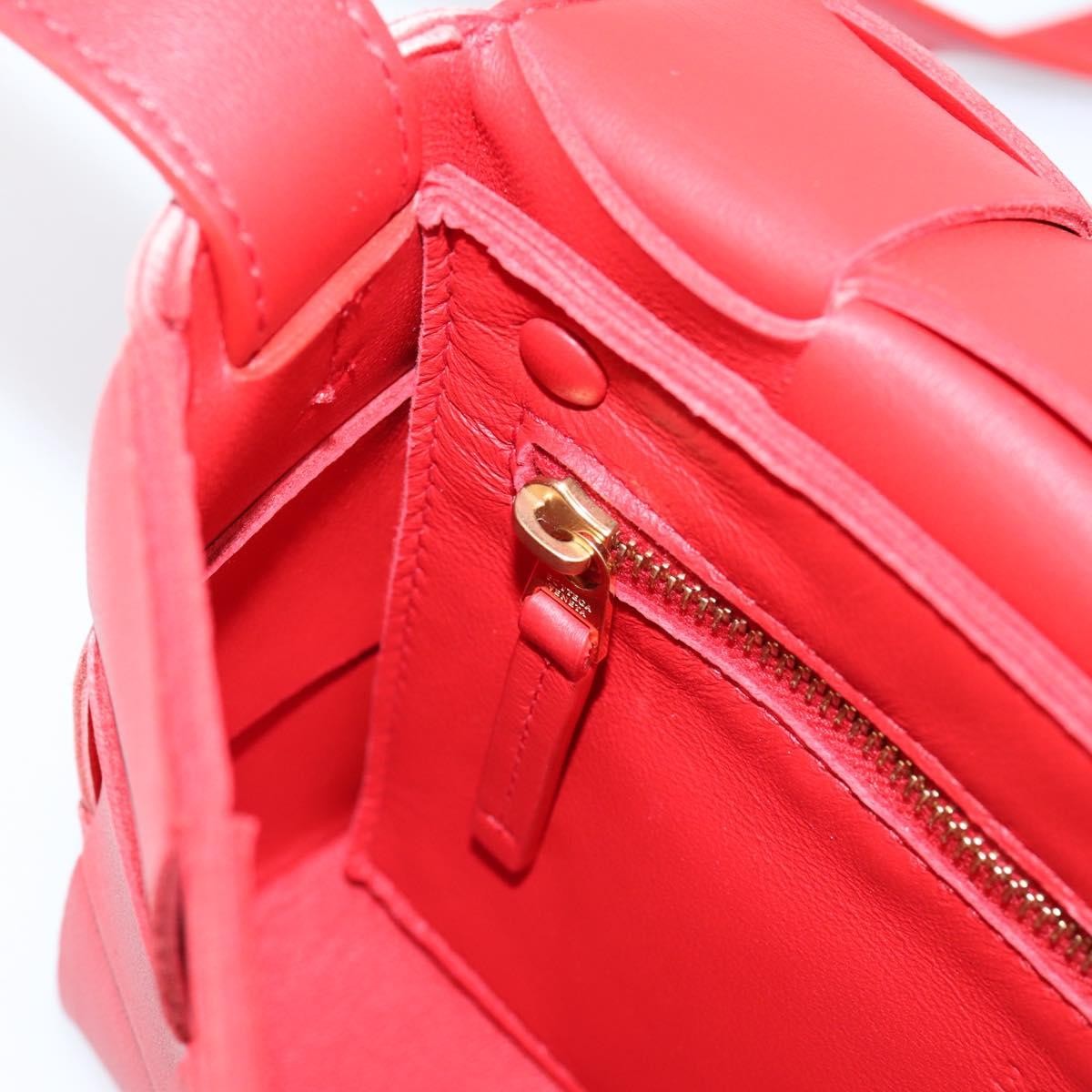 Bottega Veneta Cassette Maxi Intrecciato Leather, Red, Leather, Crossbody Bag