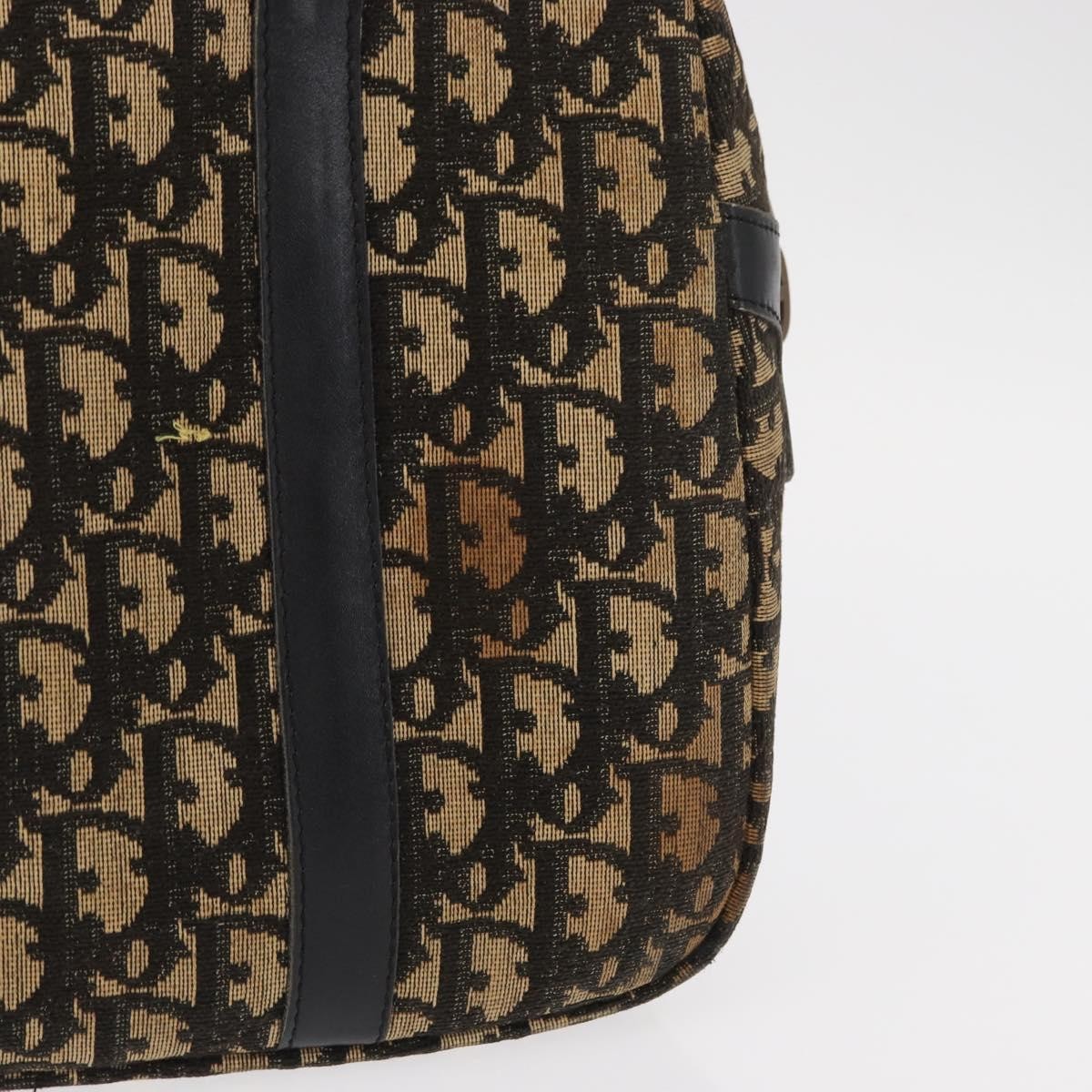 Christian Dior Vintage Trotter Romantique Boston Diorissimo Coated Canvas, Navy, Canvas, Shoulder Bag