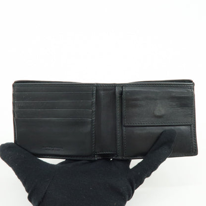 Bottega Veneta Bifold Intrecciato Nappa, Black, Leather, Wallet