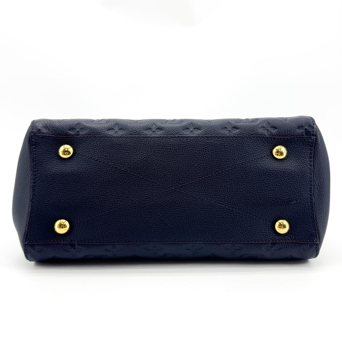 Louis Vuitton Montaigne Monogram Empreinte Leather, Navy, Leather, Handbag