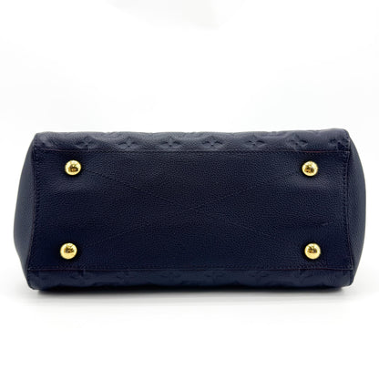 Louis Vuitton Montaigne Monogram Empreinte Leather, Navy, Leather, Handbag