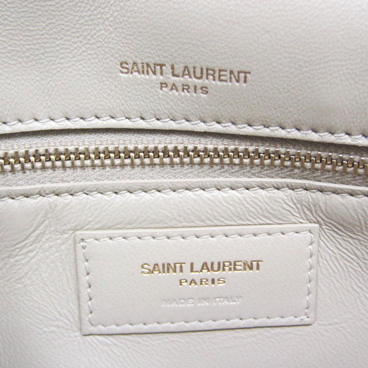 Saint Laurent Classic Monogram Tassel Clutch Suede, Beige, Suede, Clutch