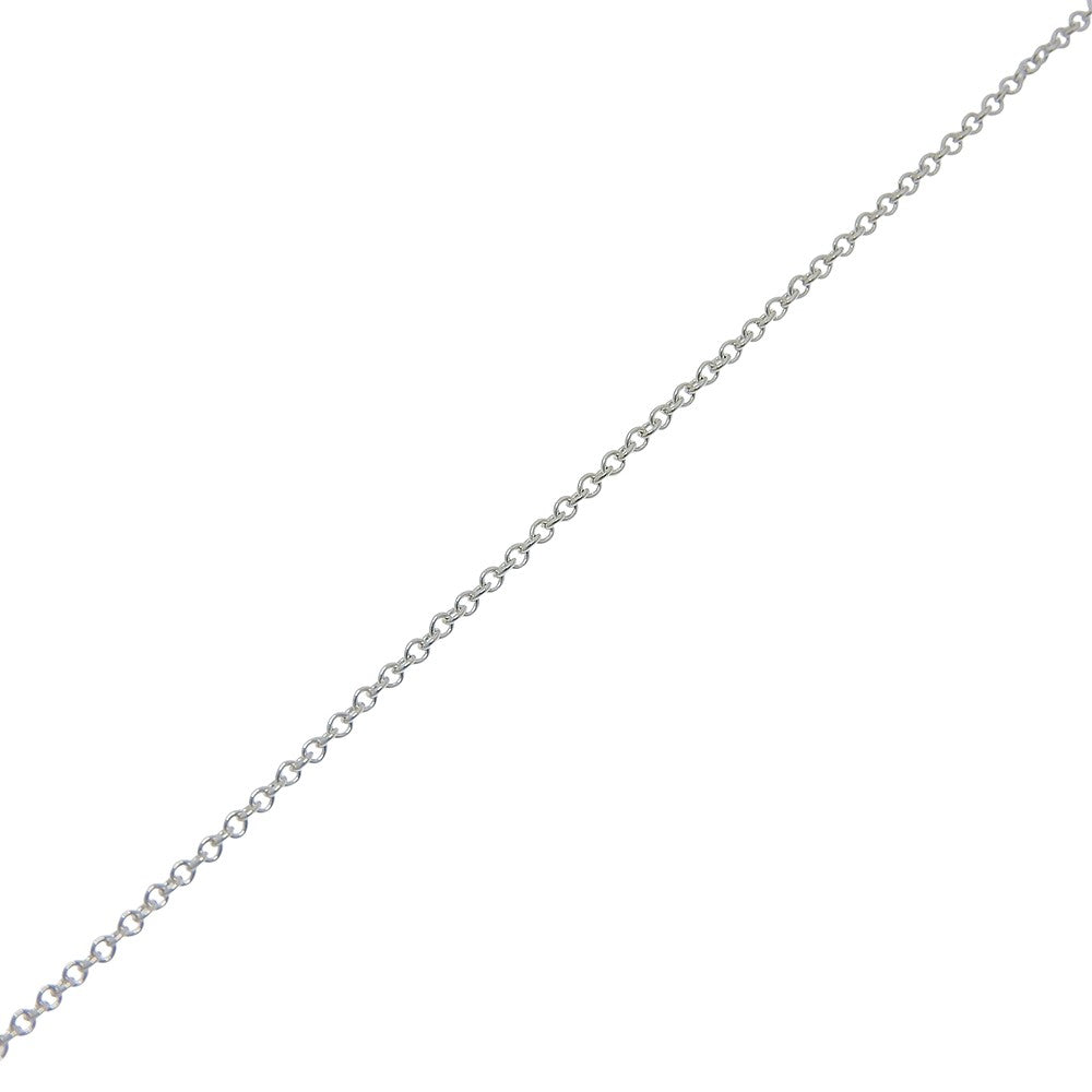 Tiffany & Co. Elsa Peretti Open Heart Pendant Sterling Silver with Pink Sapphire, Silver, Silver, Necklace