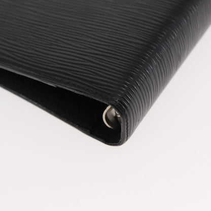 Louis Vuitton Agenda Cover Epi Leather, Black, Leather, Wallet