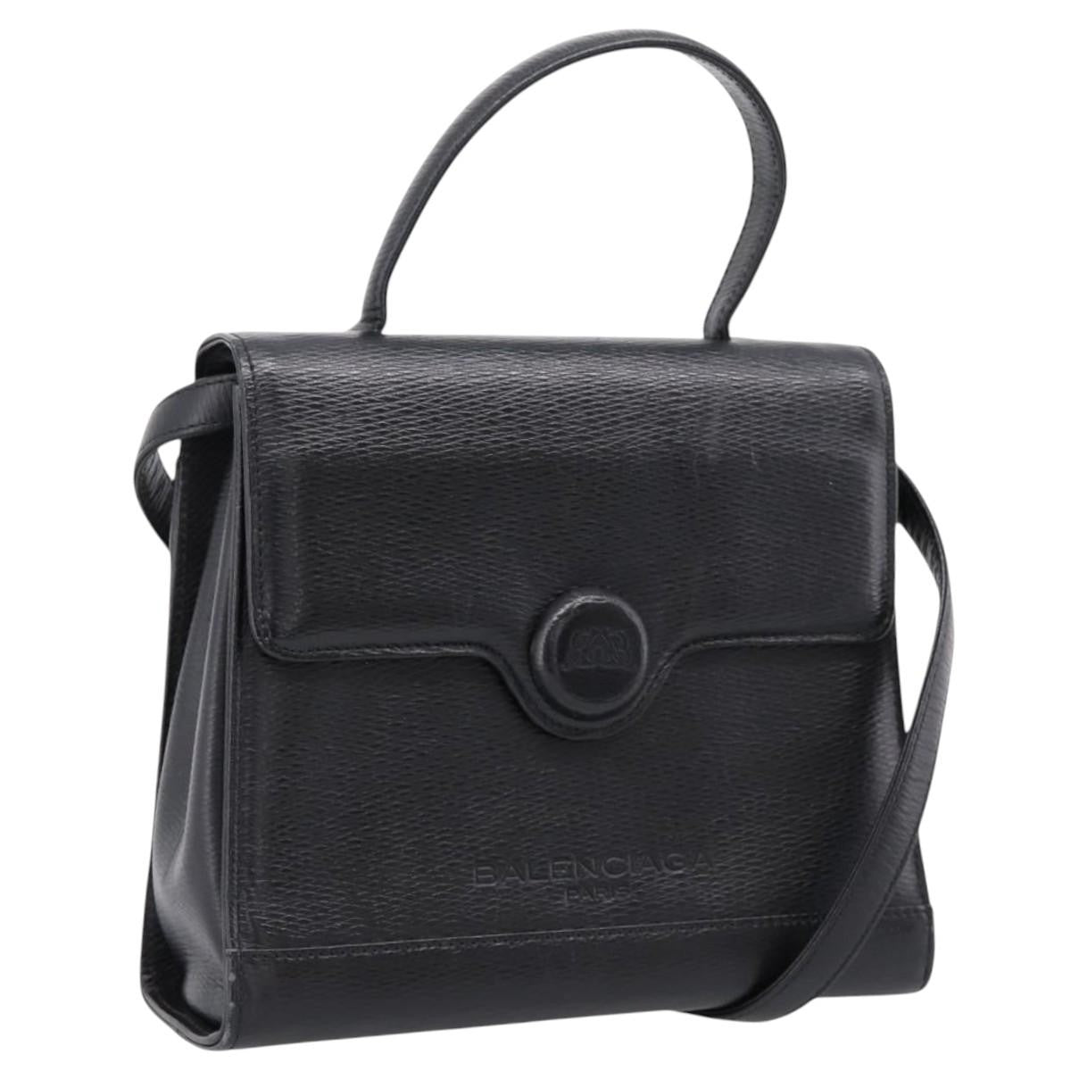 Balenciaga Vintage Leather, Black, Leather, Handbag