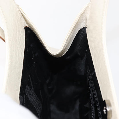 Salvatore Ferragamo Shoulder Leather, Ecru, Leather, Shoulder Bag