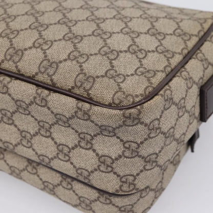Gucci Front Zip Pocket Messenger GG Coated Canvas, Beige, Canvas, Shoulder Bag