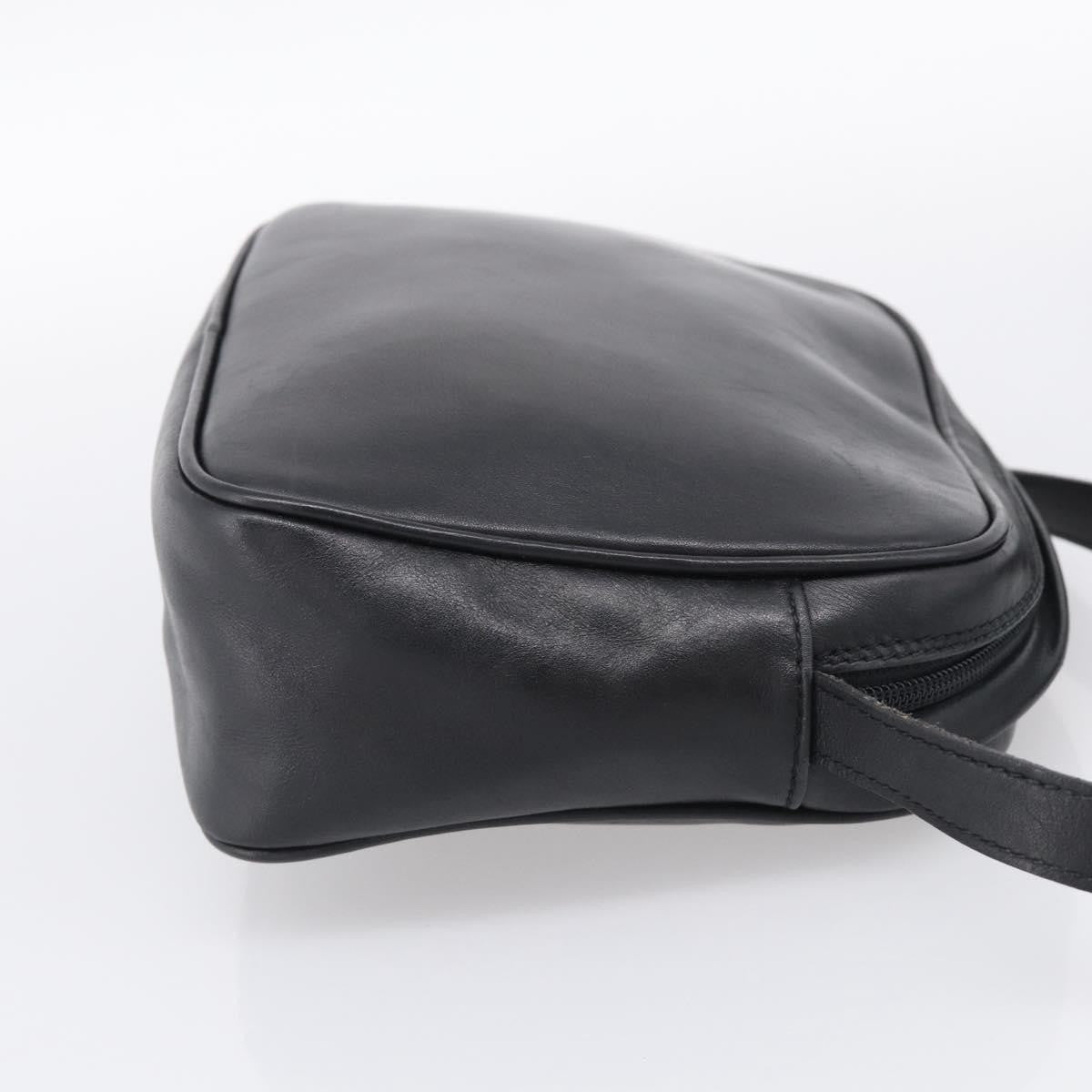 Salvatore Ferragamo Gancini Leather, Black, Leather, Crossbody Bag
