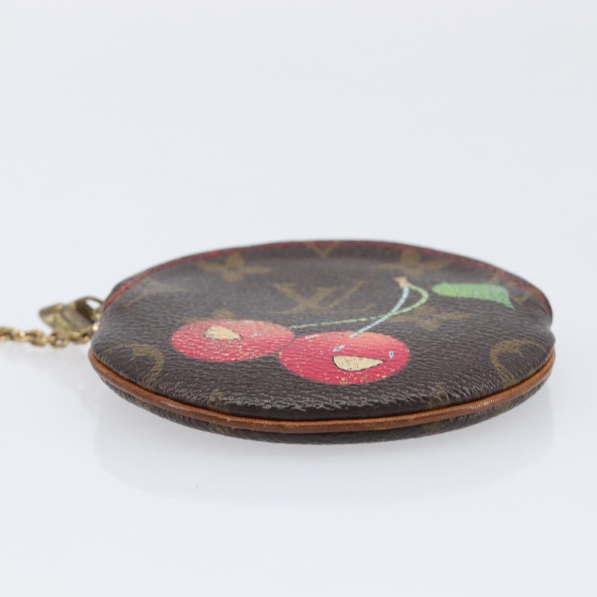 Louis Vuitton Porte Monnaie Coin Purse Limited Edition Monogram Cerises, Brown, Canvas, Clutch