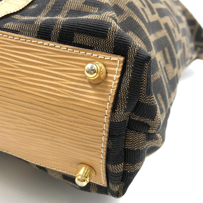 Fendi Zucca Tote Canvas, Brown, Canvas, Handbag