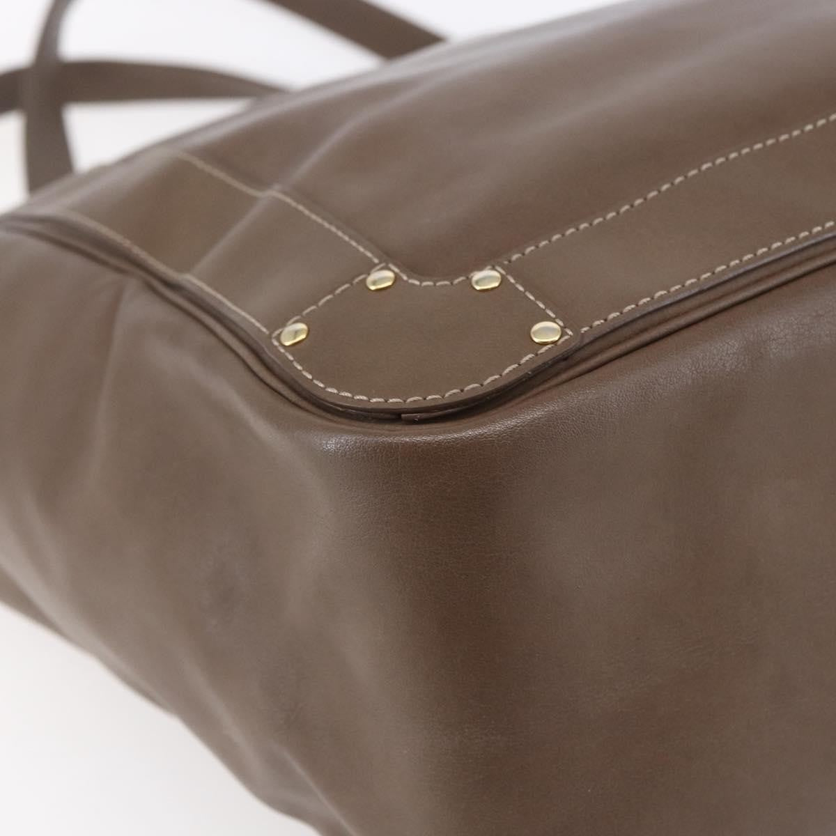 Chloe Eden Leather, Brown, Leather, Tote Bag
