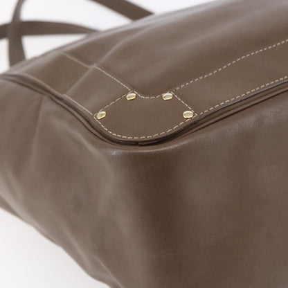 Chloe Eden Leather, Brown, Leather, Tote Bag