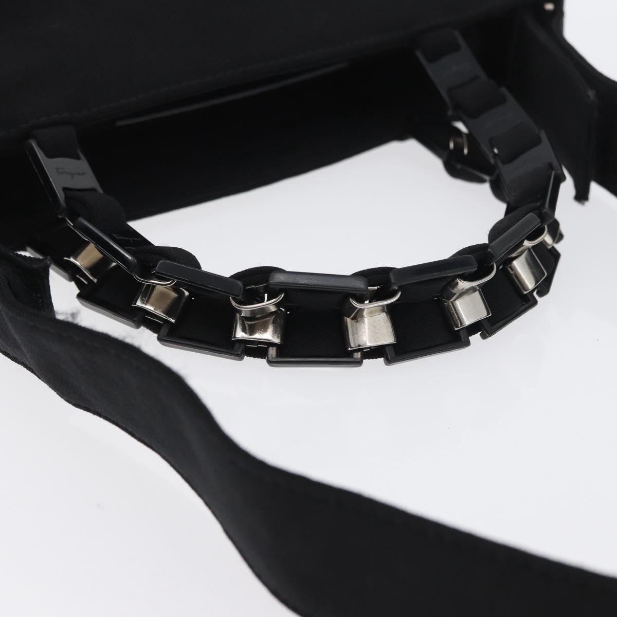 Salvatore Ferragamo Vintage Canvas, Black, Canvas, Handbag