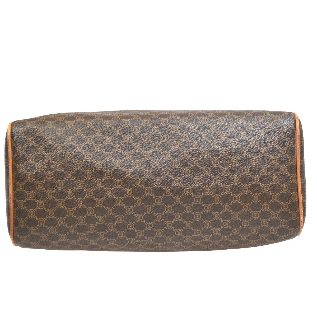 Celine Boston Triomphe XL Coated Canvas, Brown, Canvas, Handbag