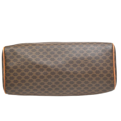 Celine Boston Triomphe XL Coated Canvas, Brown, Canvas, Handbag