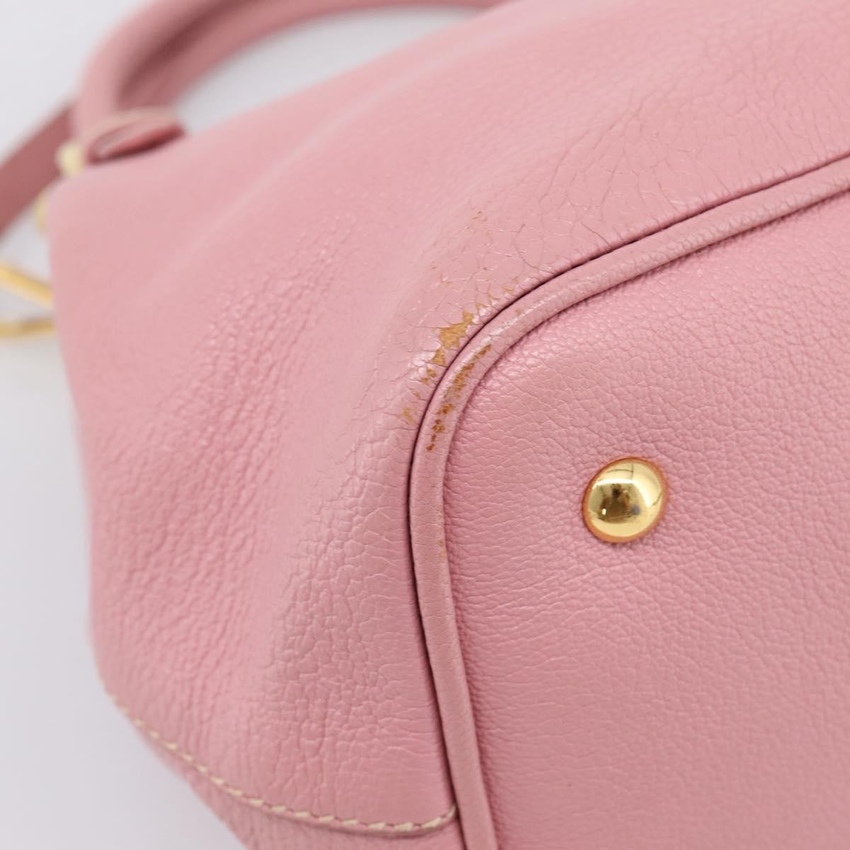 Miu Miu Madras Convertible Leather, Pink, Leather, Tote Bag