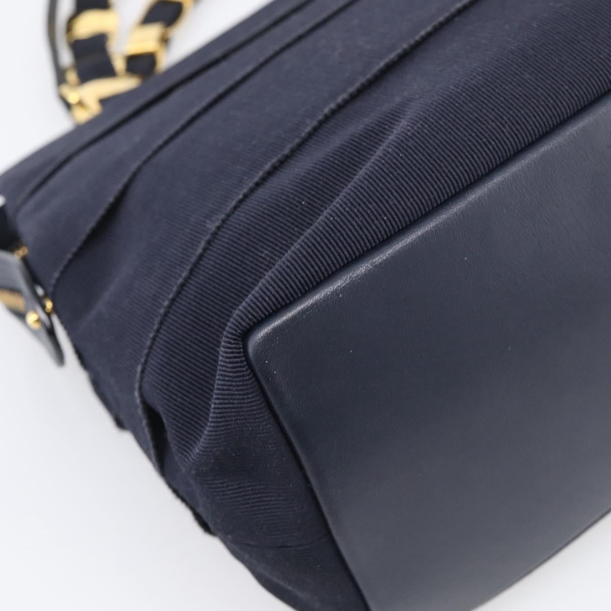 Salvatore Ferragamo Vala Canvas, Navy, Canvas, Shoulder Bag