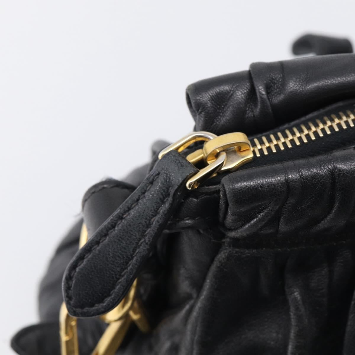 Prada Gaufre Convertible Satchel Nappa Leather, Black, Leather, Handbag