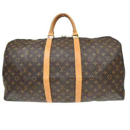 Louis Vuitton Keepall Monogram, Brown, Canvas, Travel Bag