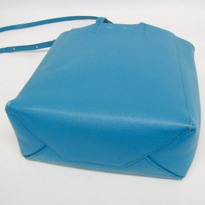 Celine Vertical Cabas All Over Logo Print Leather, Blue, Leather, Tote Bag