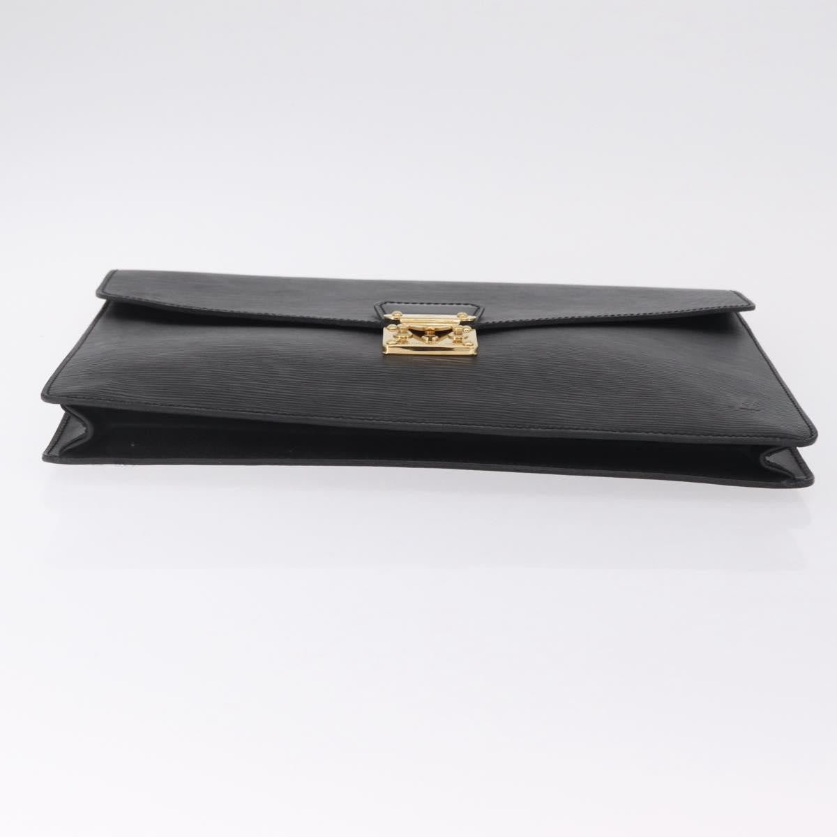 Louis Vuitton Porte-Documents Senateur Epi Leather, Black, Leather, Handbag