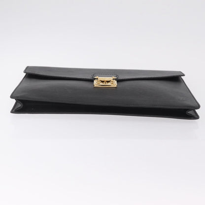Louis Vuitton Porte-Documents Senateur Epi Leather, Black, Leather, Handbag