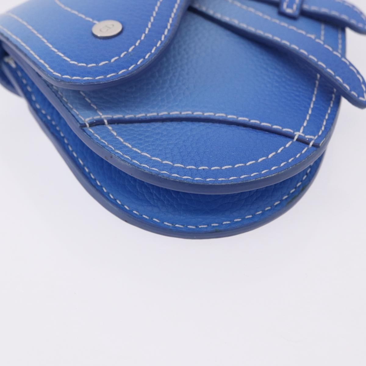 Christian Dior Saddle Wristlet Clutch Leather, Blue, Leather, Clutch