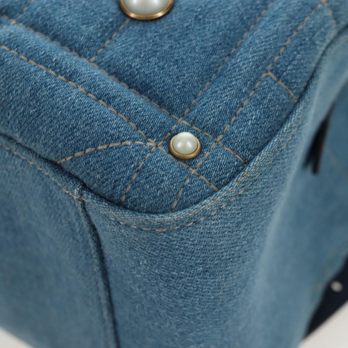 Gucci Pearly GG Marmont Embellished Matelasse Denim, Blue, Denim, Backpack