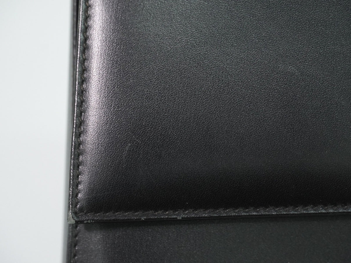 Salvatore Ferragamo Convertible Top Handle Leather, Black, Leather, Handbag