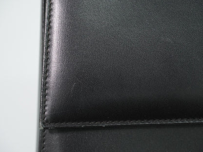 Salvatore Ferragamo Convertible Top Handle Leather, Black, Leather, Handbag