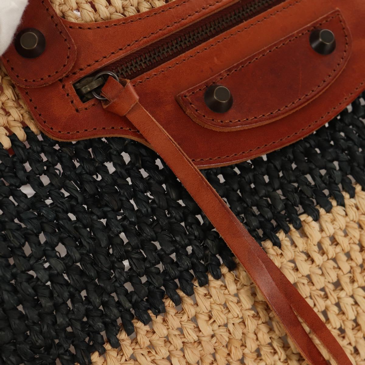 Balenciaga Vintage handbag Leather, "BEIGE,BLACK", LEATHER,WOOD, Handbag