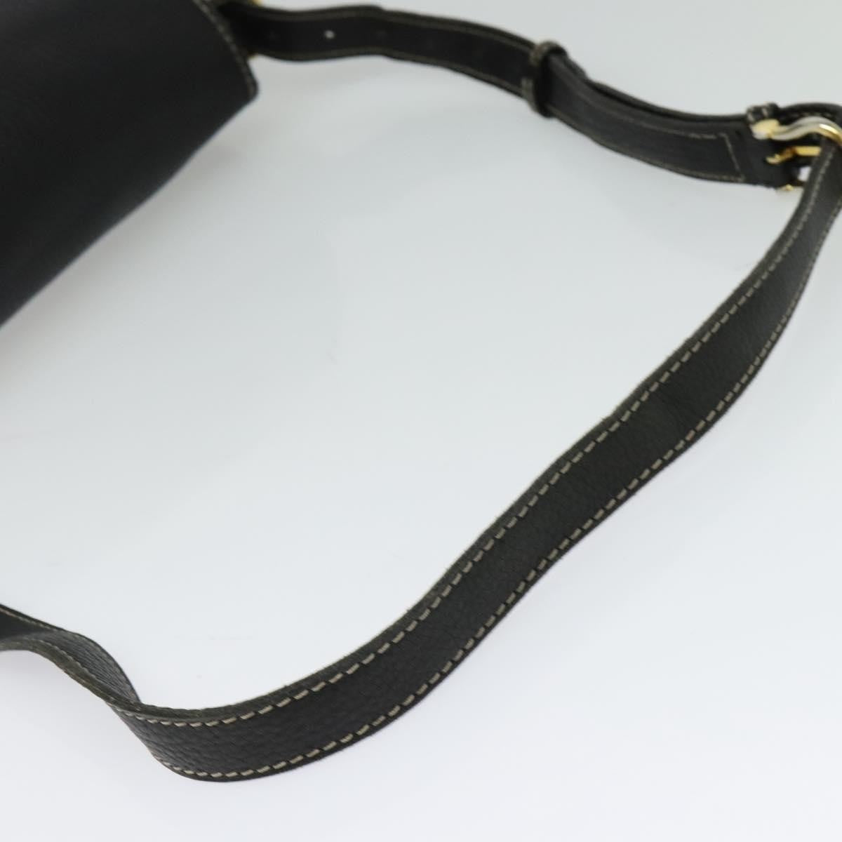 Celine Vintage Leather, Black, Leather, Shoulder Bag