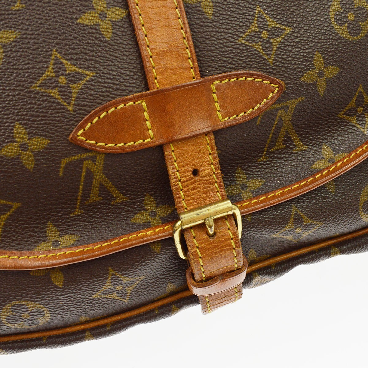 Louis Vuitton Saumur Monogram Canvas, Brown, Canvas, Shoulder Bag