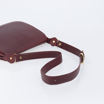 Cartier Must De Cartier Leather, Burgundy, Leather, Shoulder Bag