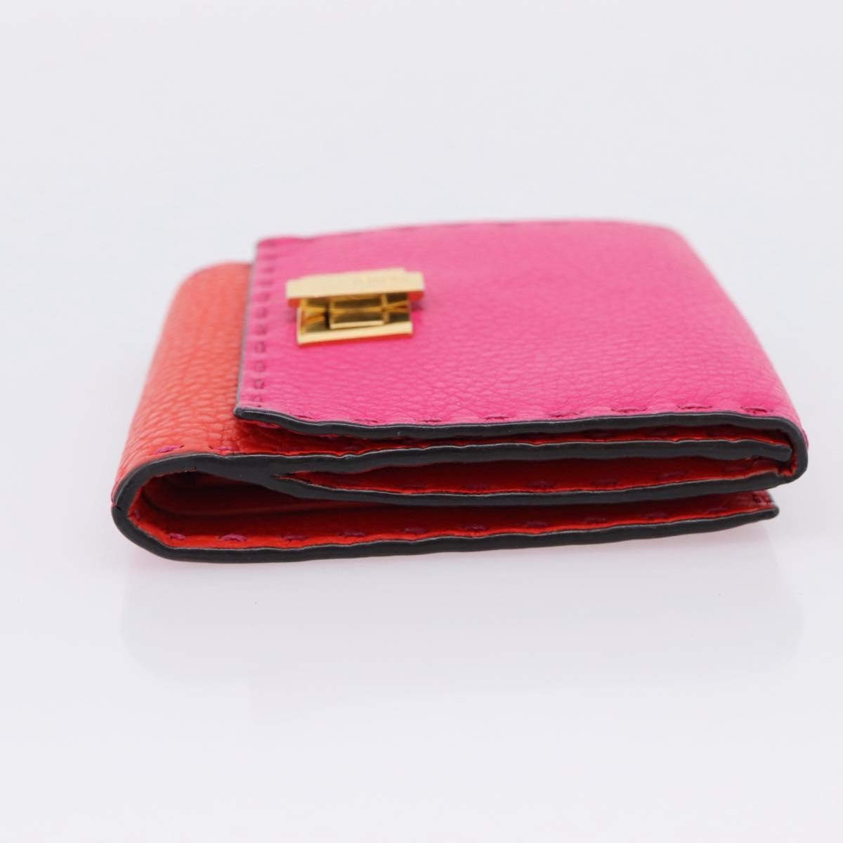 Fendi Selleria Peekaboo Leather, Pink, Leather, Wallet