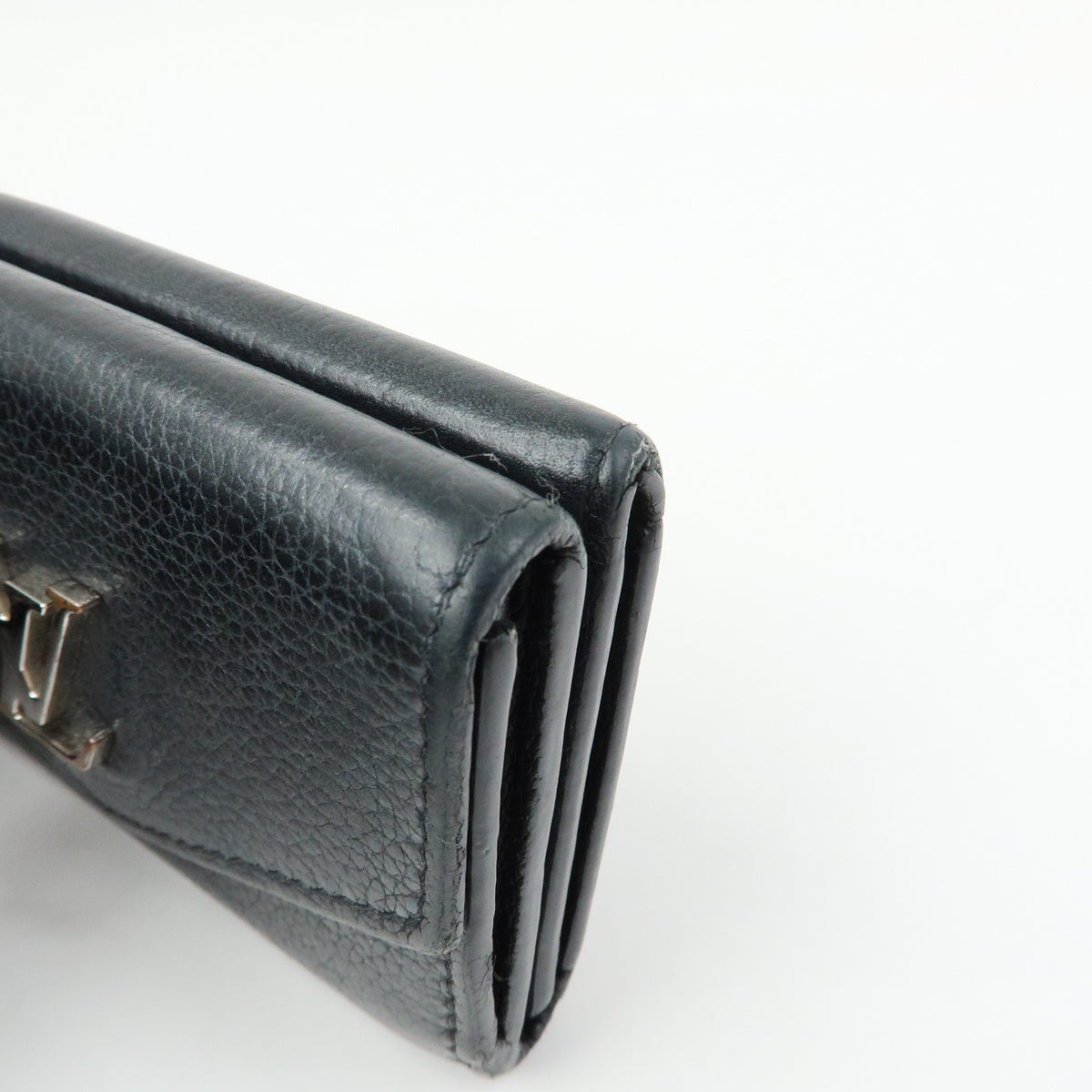 Louis Vuitton Lockmini Leather, Black, Leather, Wallet