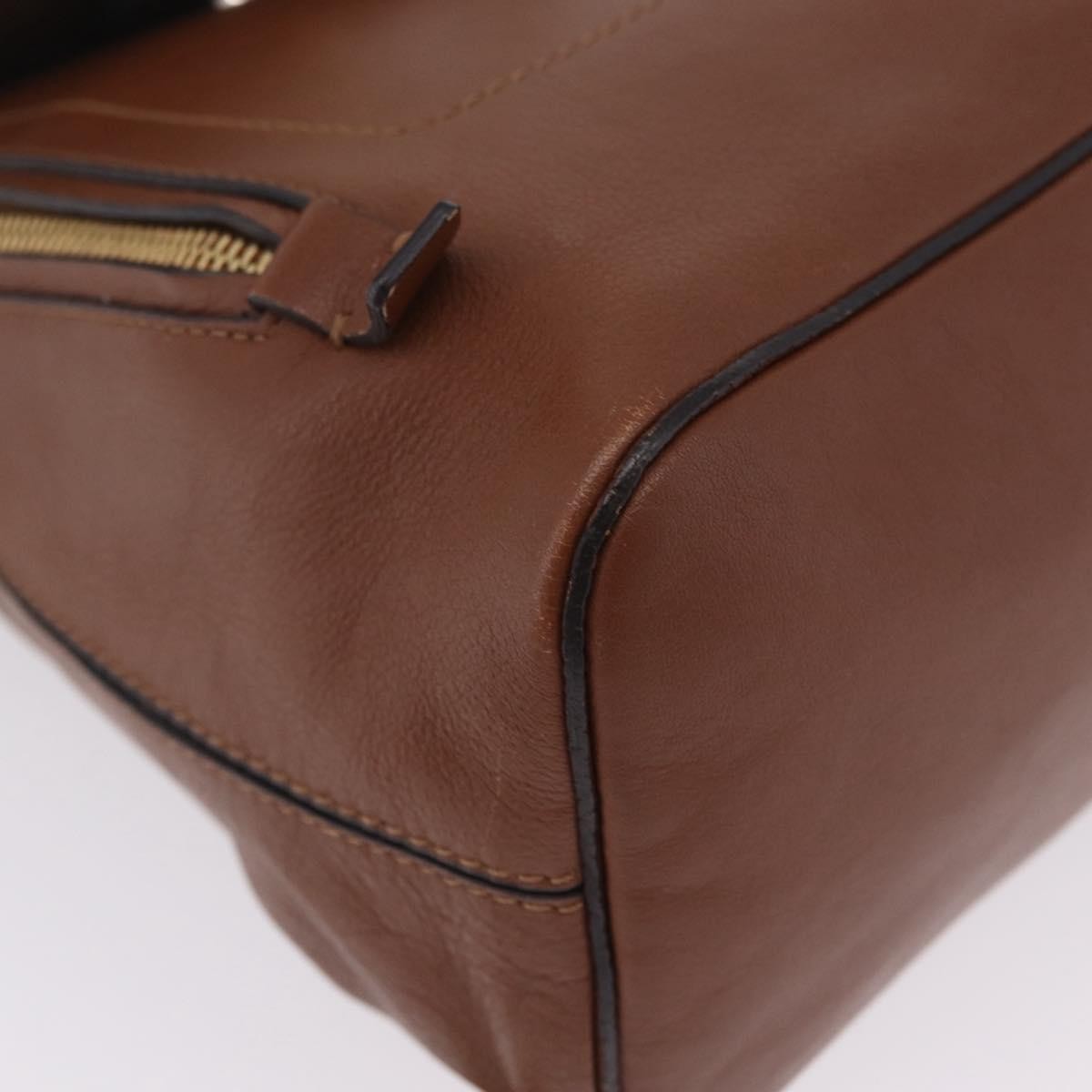 Chloe Faye Quilted Leather, Brown, Leather, Shoulder Bag