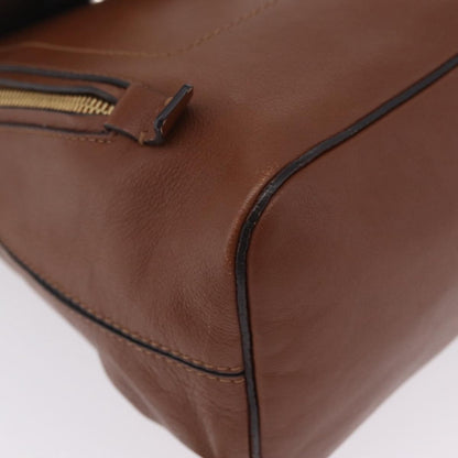 Chloe Faye Quilted Leather, Brown, Leather, Shoulder Bag