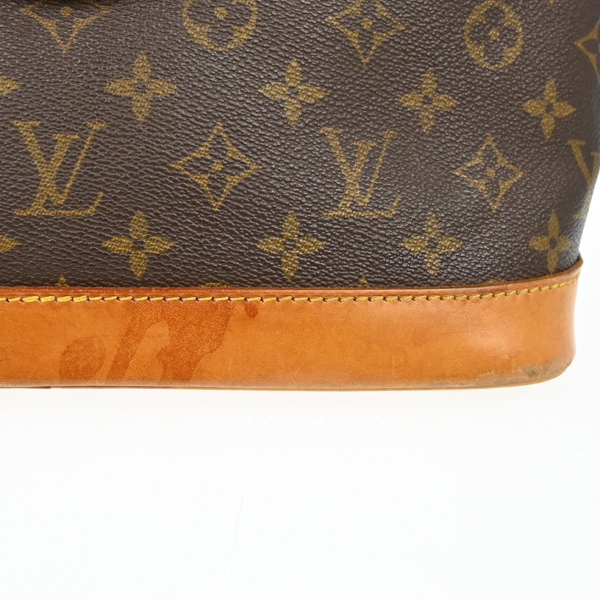 Louis Vuitton Alma Monogram Canvas, Brown, Canvas, Handbag