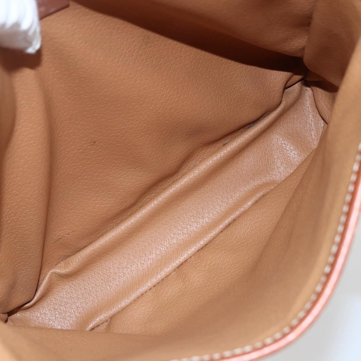 Celine Vintage Macadam Canvas and Leather, Brown, Canvas, Handbag