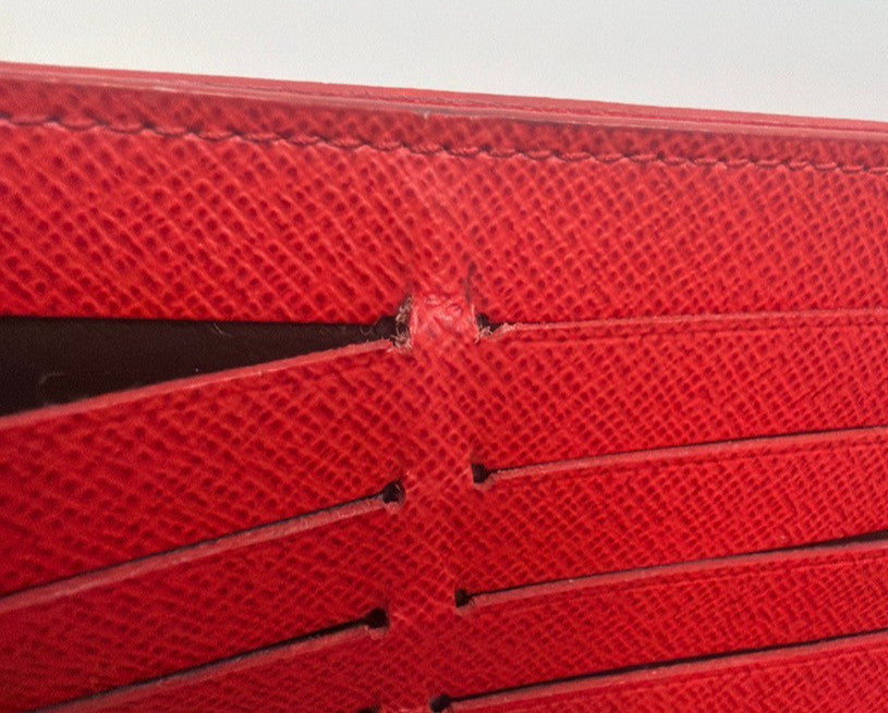 Louis Vuitton Felicie Chain Epi Leather, Red, Leather, Clutch